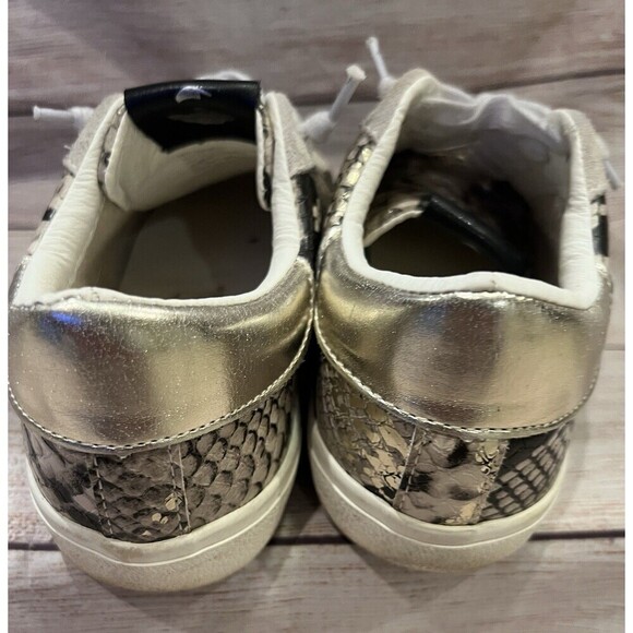 Steve Madden womens philosophy gold snake Star sneakers Size 7 - Picture 4 of 8